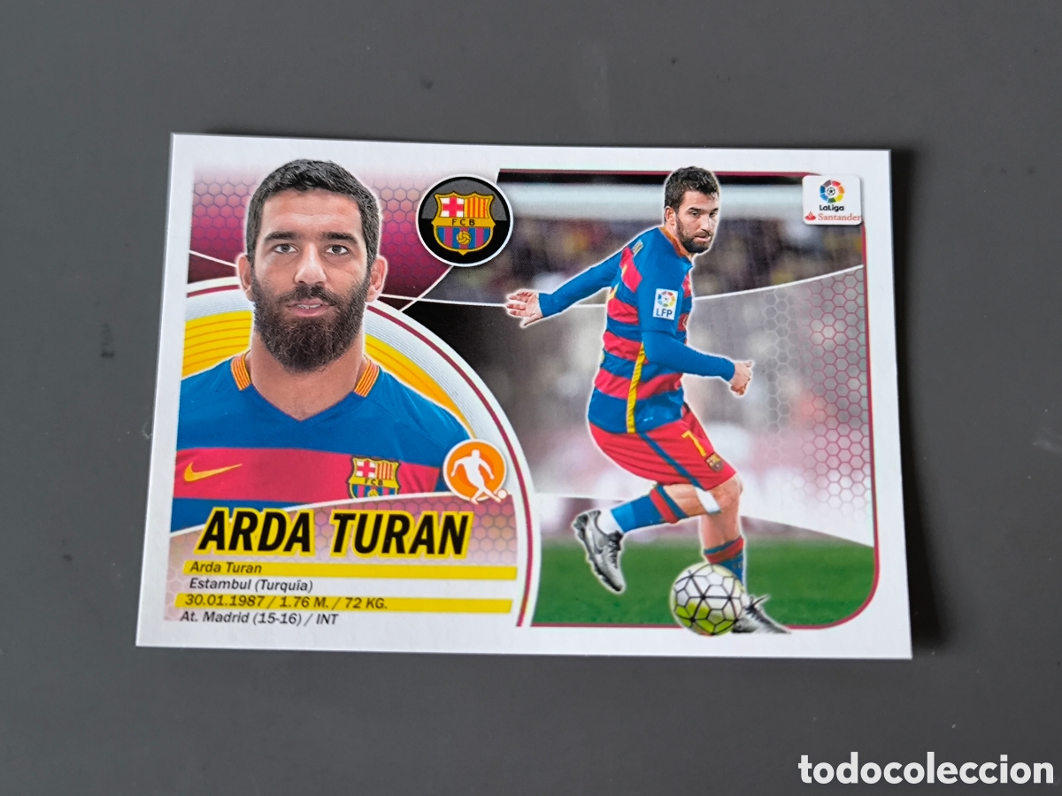 Cromos de f&uacute;tbol: ARDA TURAN 11 FC Barcelona Liga Este 16 17