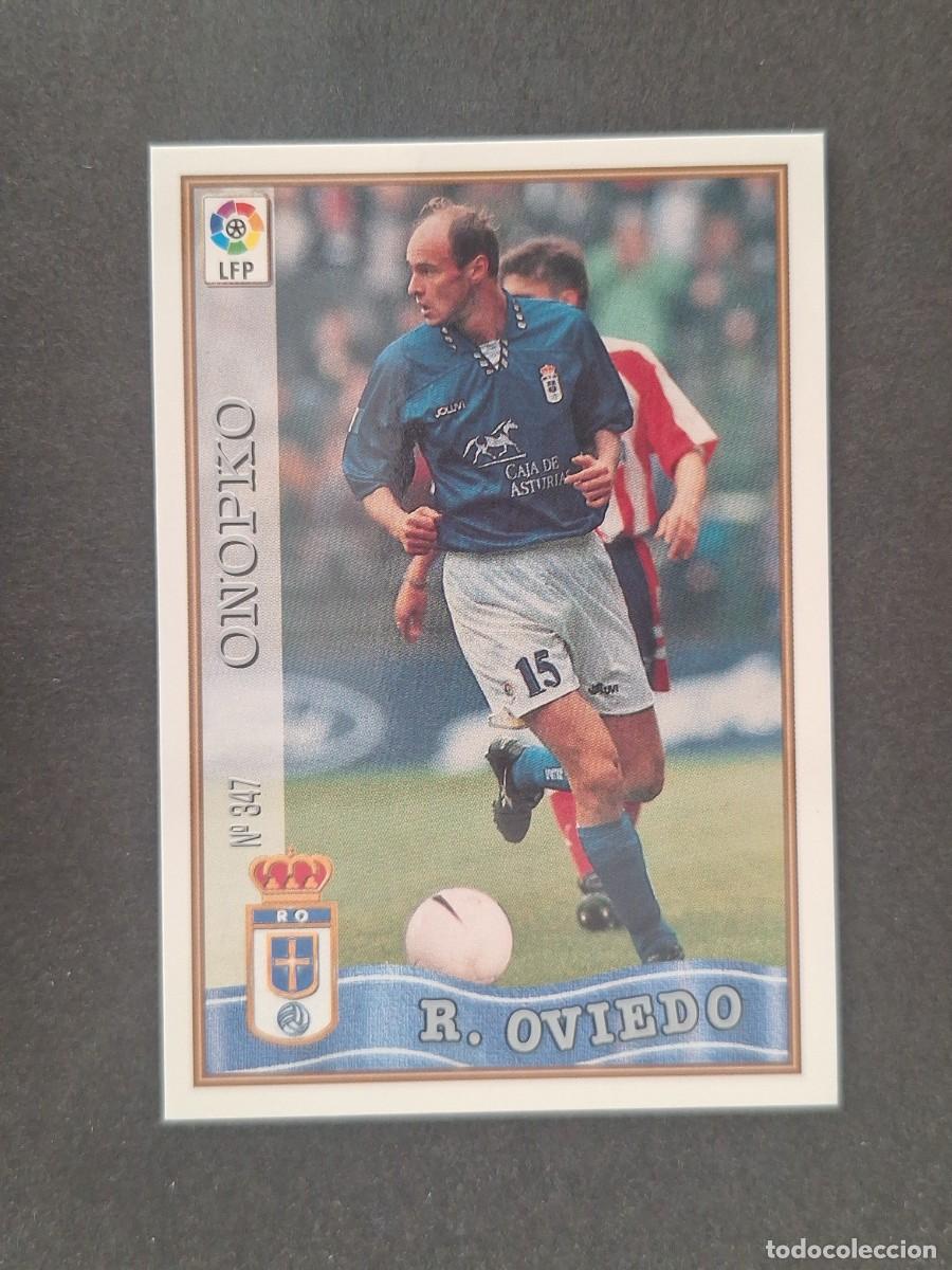 Figurine di Calcio: L1 ONOPKO REAL OVIEDO 347 MUNDICROMO LAS FICHAS DE LA LIGA 1997 1998 97 98