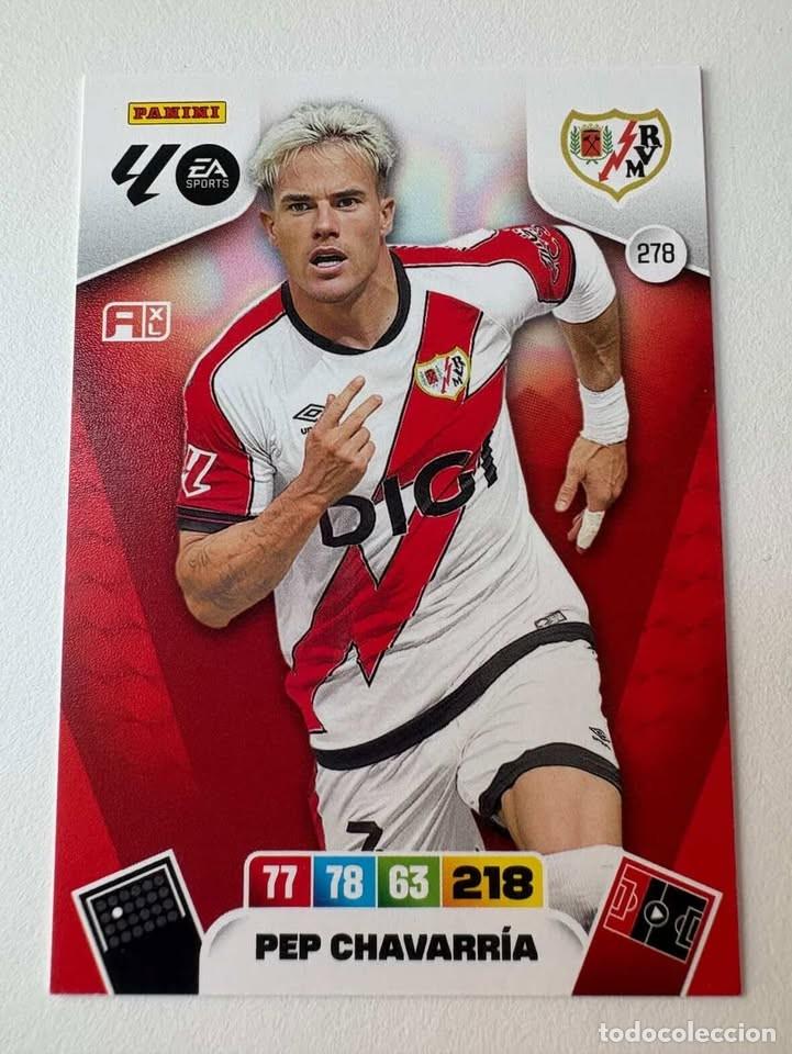 Cromos de f&uacute;tbol: Carta Pep Chavarr&iacute;a Rayo Vallecano 278 Adrenalyn 2025-26