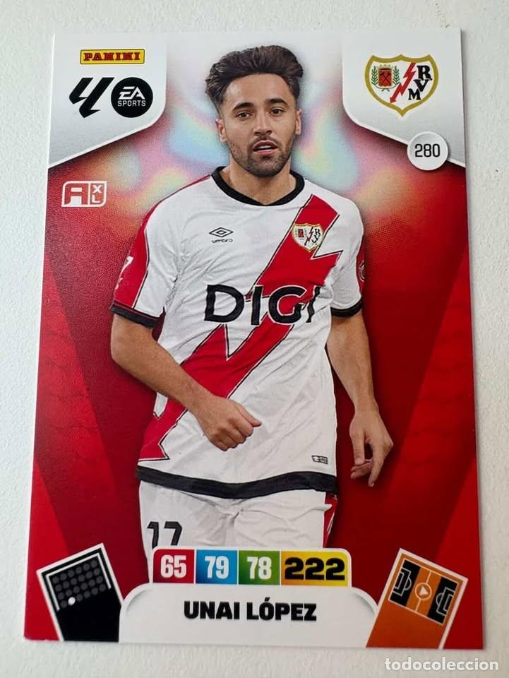Cromos de f&uacute;tbol: Carta Unai L&oacute;pez Rayo Vallecano 280 Adrenalyn 2025-26