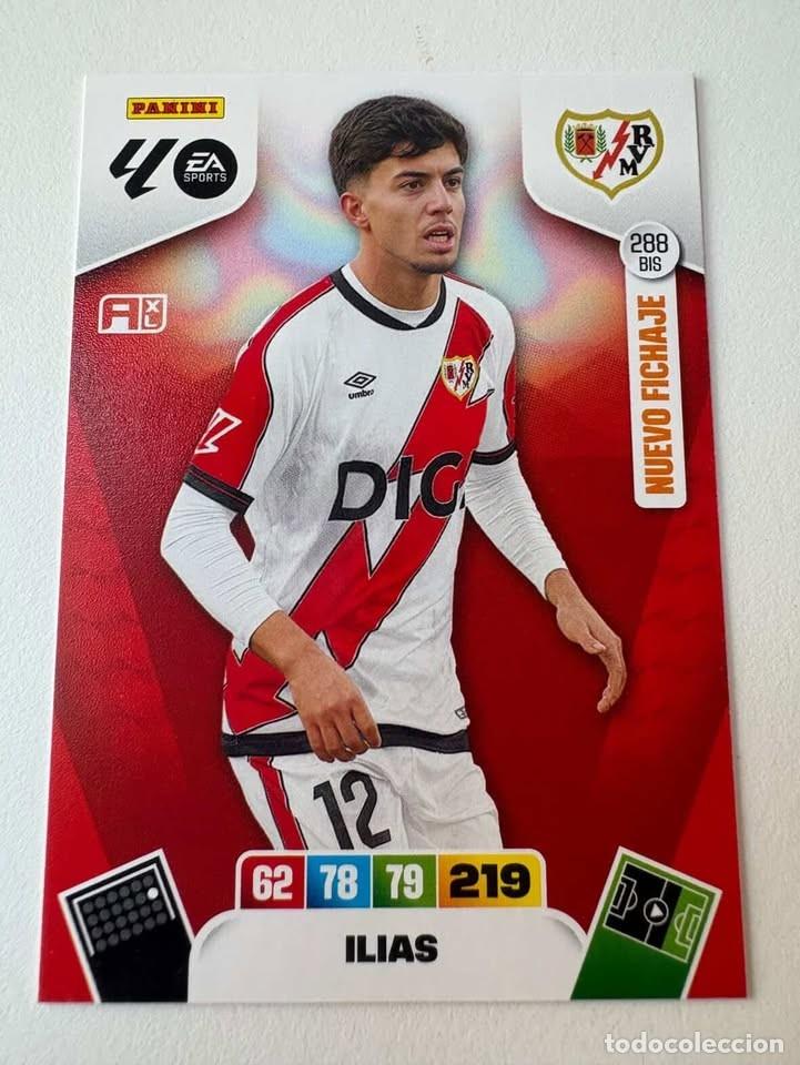 Cromos de f&uacute;tbol: Carta Ilias Nuevo Fichaje Rayo Vallecano 288bis Adrenalyn 2025-26