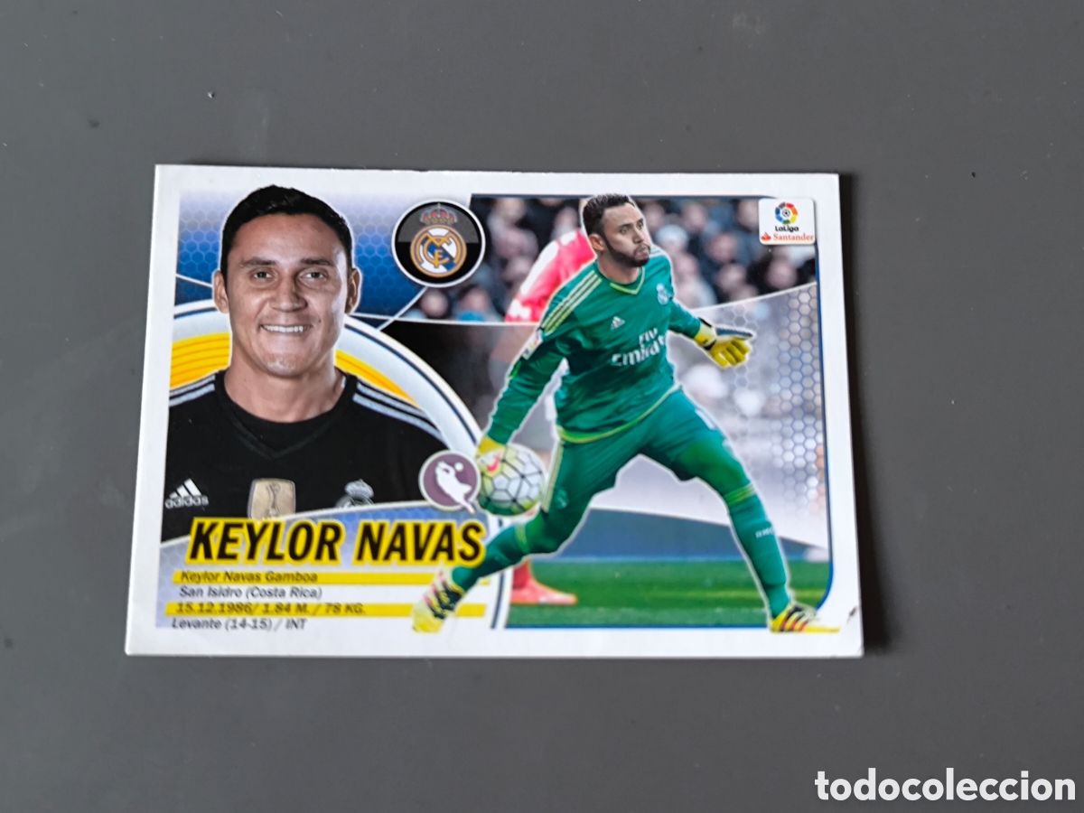 Cromos de f&uacute;tbol: KEYLOR NAVAS 1 Real Madrid Liga Este 16 17