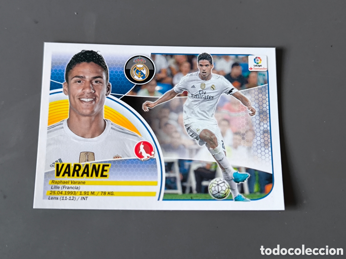 Fu&szlig;ball-Sticker: VARANE 6 A Real Madrid Liga Este 16 17