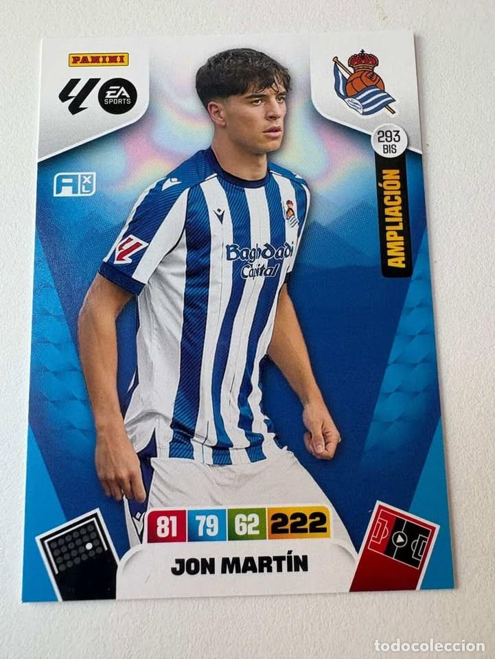 Fu&szlig;ball-Sticker: Carta Jon Mat&iacute;n Ampliaci&oacute;n Real Sociedad 293bis Adrenalyn 2025-26