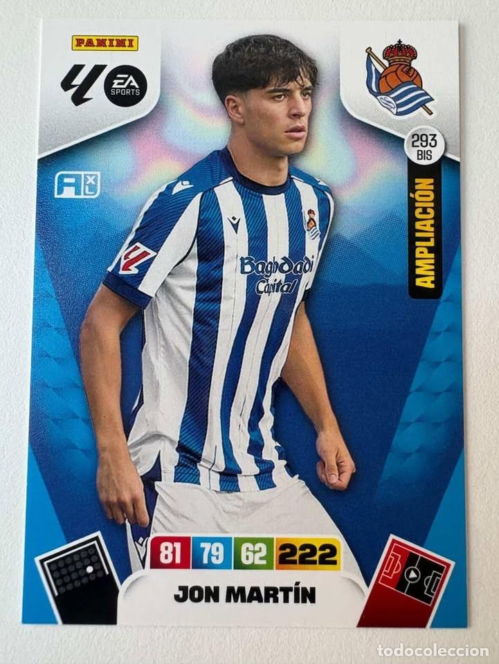 Fu&szlig;ball-Sticker: Carta Jon Mat&iacute;n Ampliaci&oacute;n Real Sociedad 293bis Adrenalyn 2025-26