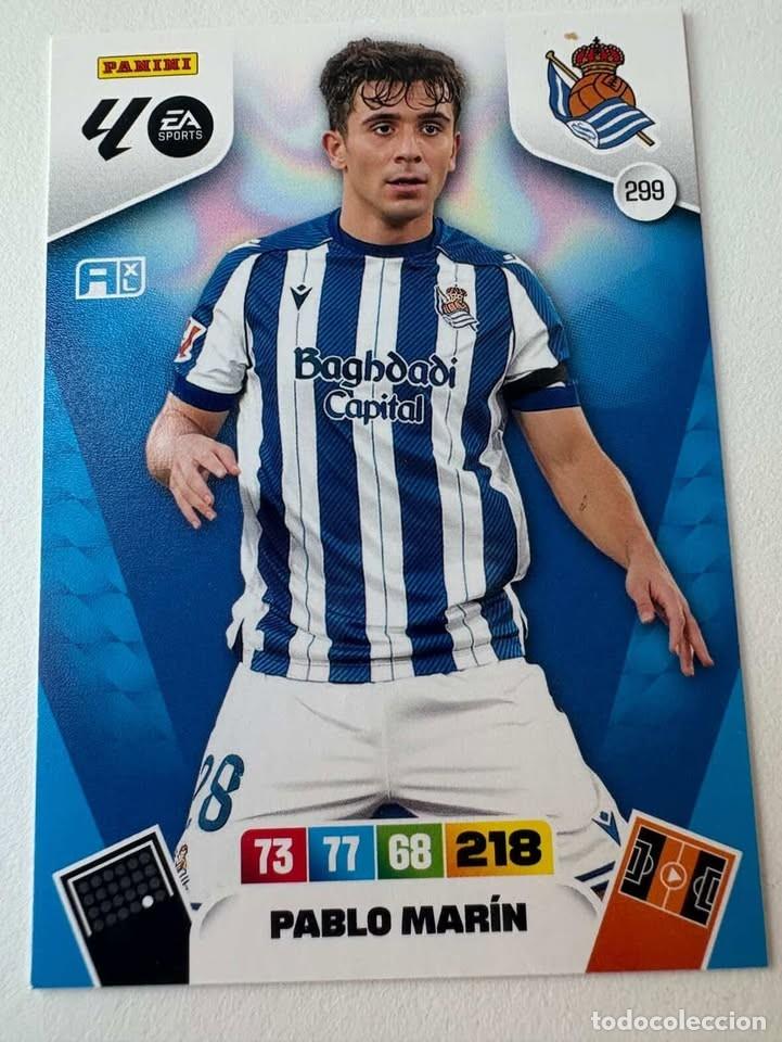 Fu&szlig;ball-Sticker: Carta Pablo Mar&iacute;n Real Sociedad 299 Adrenalyn 2025-26
