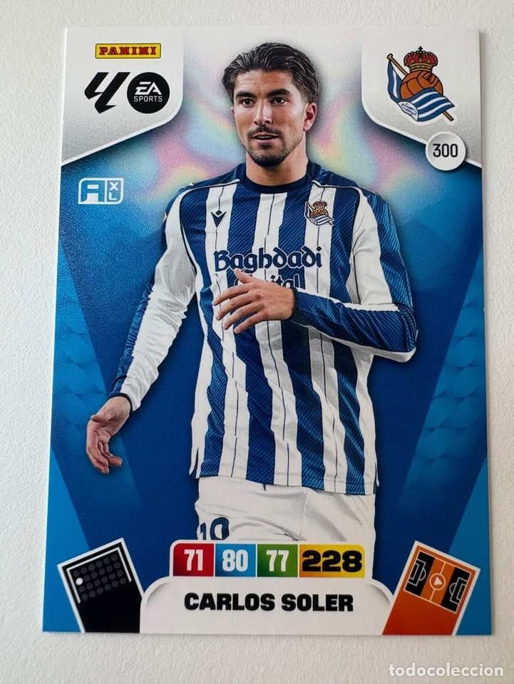 Fu&szlig;ball-Sticker: Carta Carlos Soler Real Sociedad 300 Adrenalyn 2025-26