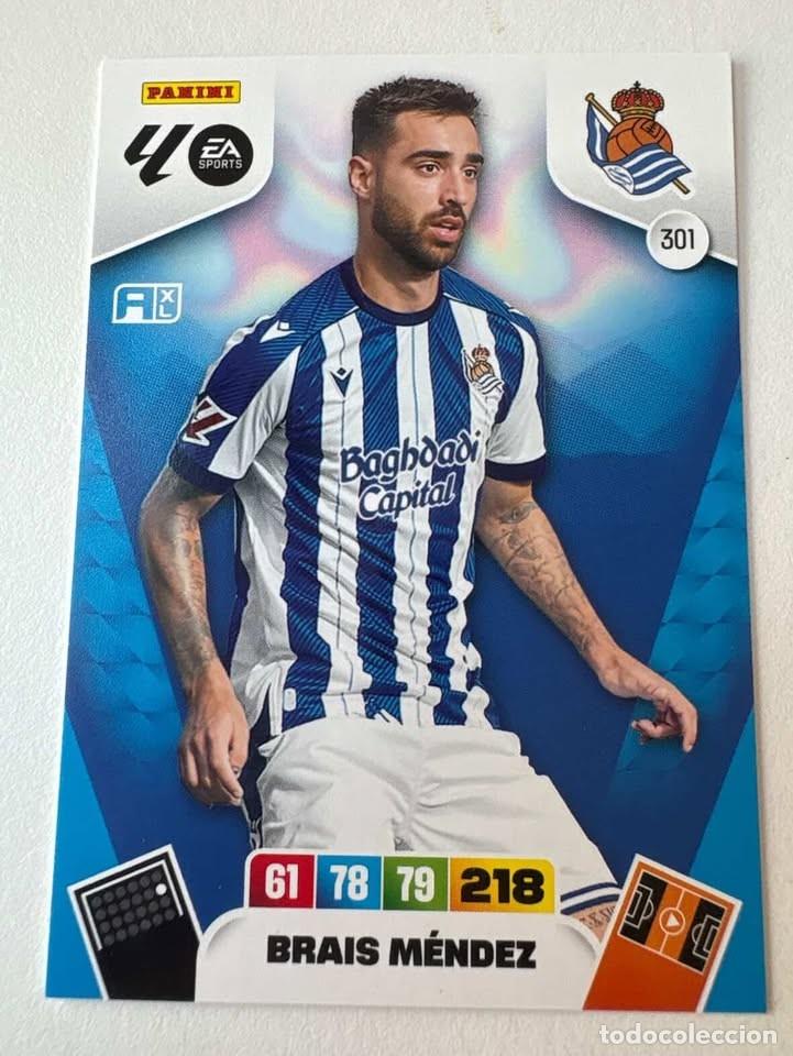 Fu&szlig;ball-Sticker: Carta Brais M&eacute;ndez Real Sociedad 301 Adrenalyn 2025-26