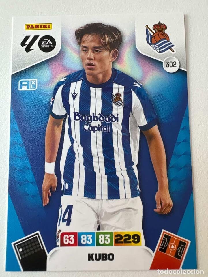 Fu&szlig;ball-Sticker: Carta Kubo Real Sociedad 302 Adrenalyn 2025-26