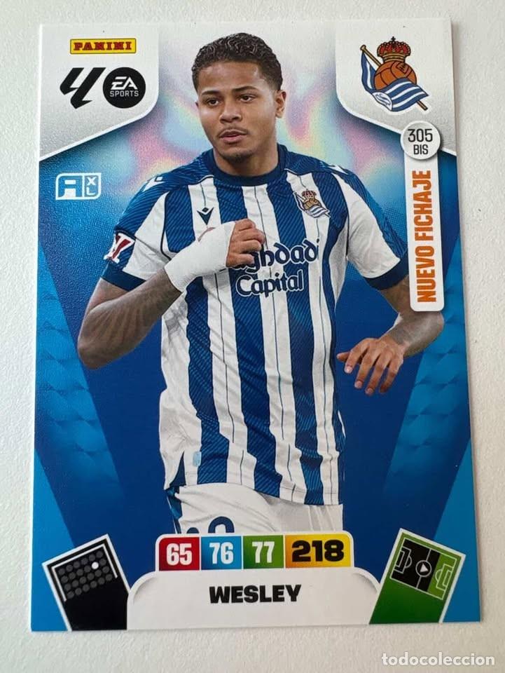 Football Stickers: Carta Wesley Nuevo Fichaje Real Sociedad 305bis Adrenalyn 2025-26