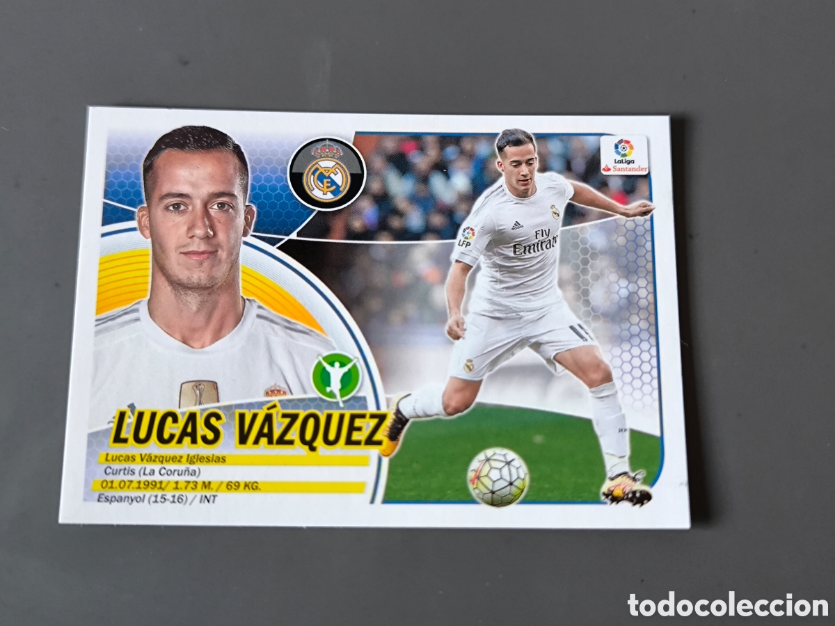 Cromos de f&uacute;tbol: LUCAS V&Aacute;ZQUEZ 14 A Real Madrid Liga Este 16 17