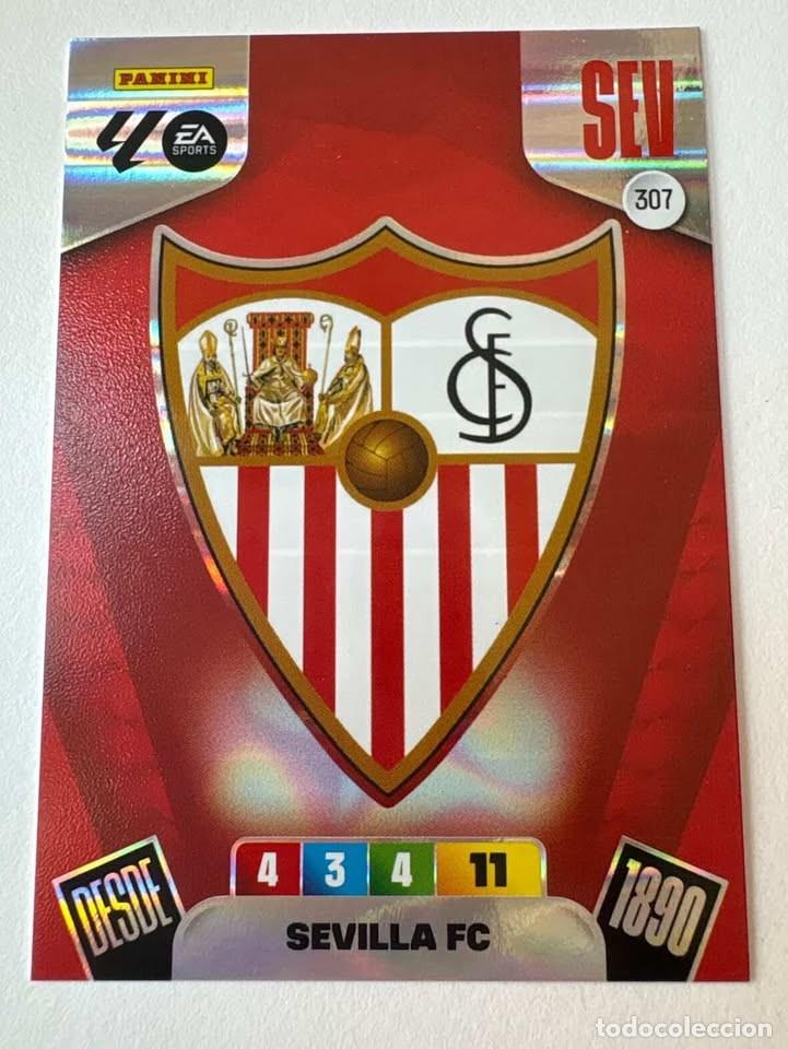 Cromos de f&uacute;tbol: Carta Escudo Sevilla 307 Adrenalyn 2025-26