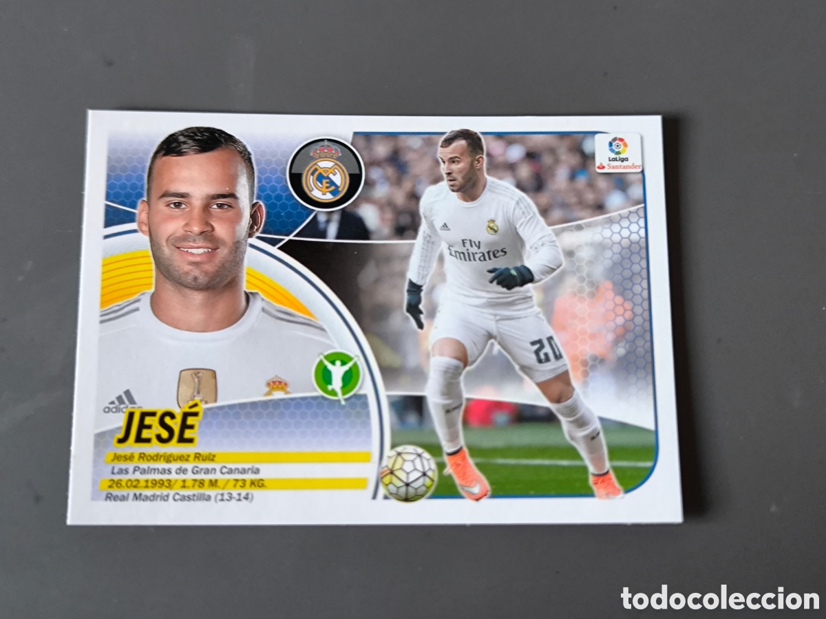 Cromos de f&uacute;tbol: JES&Eacute; 14 B Real Madrid Liga Este 16 17