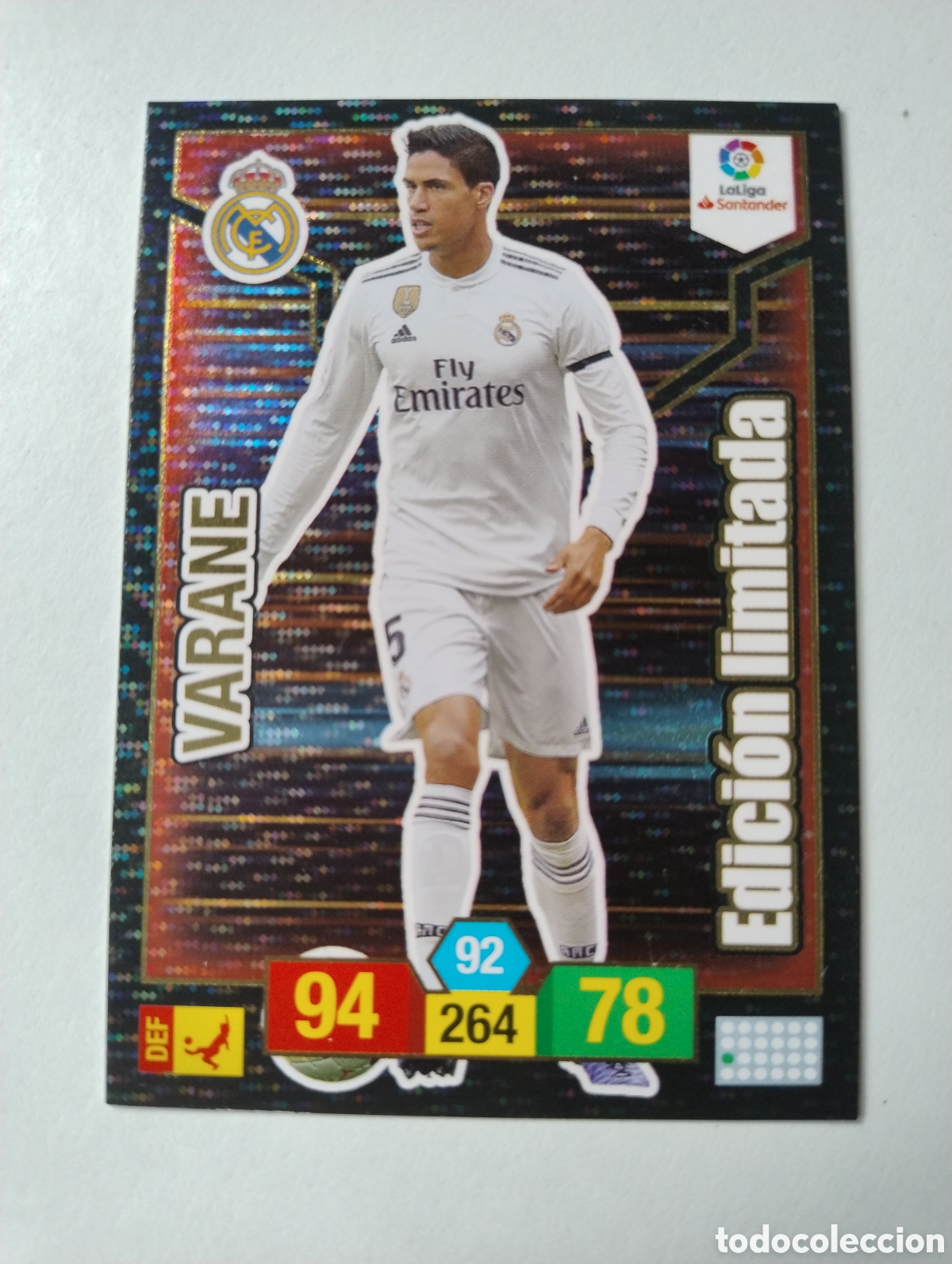 Cromos de f&uacute;tbol: Varane - Real Madrid - Adrenalyn XL Liga 2018 - 2019 Edici&oacute;n Limitada