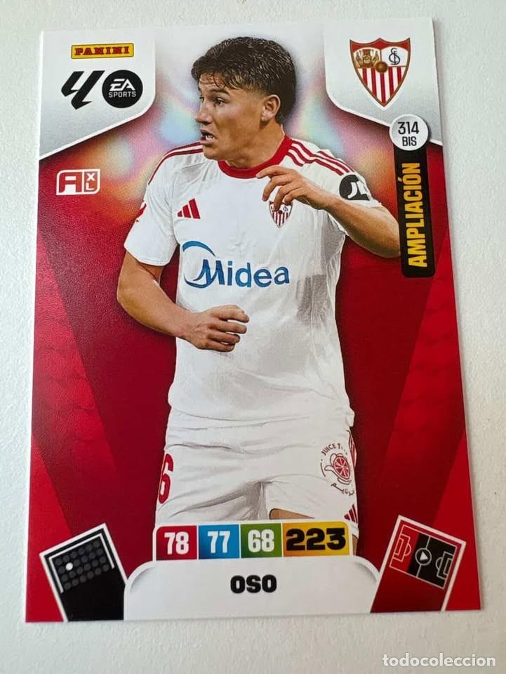 Cromos de f&uacute;tbol: Carta Oso Nuevo Fichaje Sevilla 314bis Adrenalyn 2025-26
