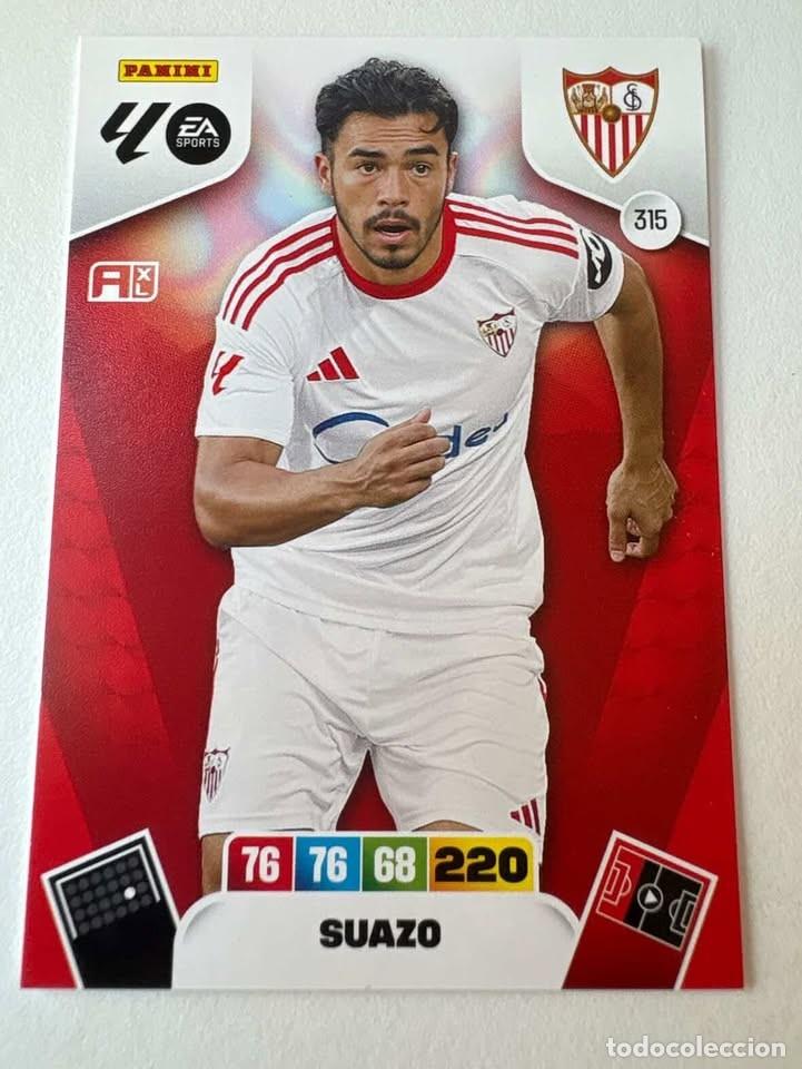 Cromos de f&uacute;tbol: Carta Suazo Sevilla 315 Adrenalyn 2025-26