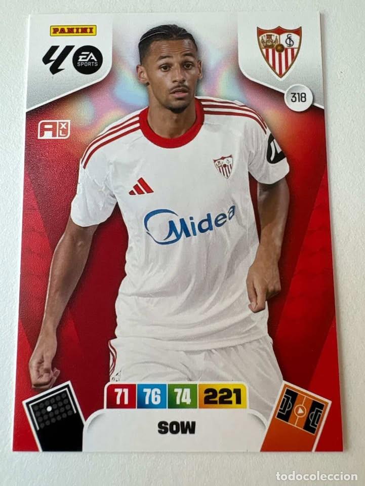 Cromos de f&uacute;tbol: Carta Sow Sevilla 318 Adrenalyn 2025-26
