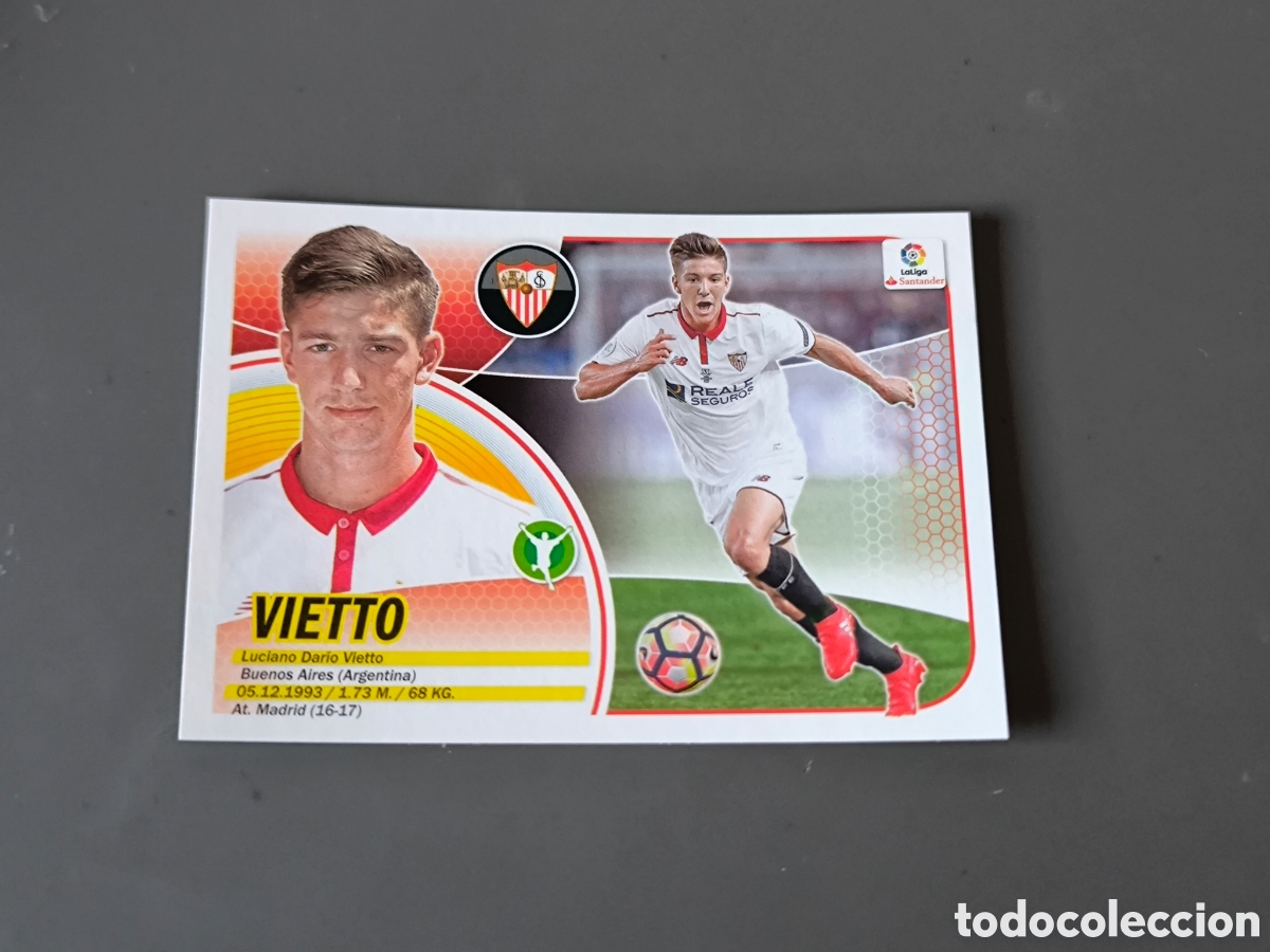 Cromos de f&uacute;tbol: VIETTO 15 BIS Sevilla FC Liga Este 16 17