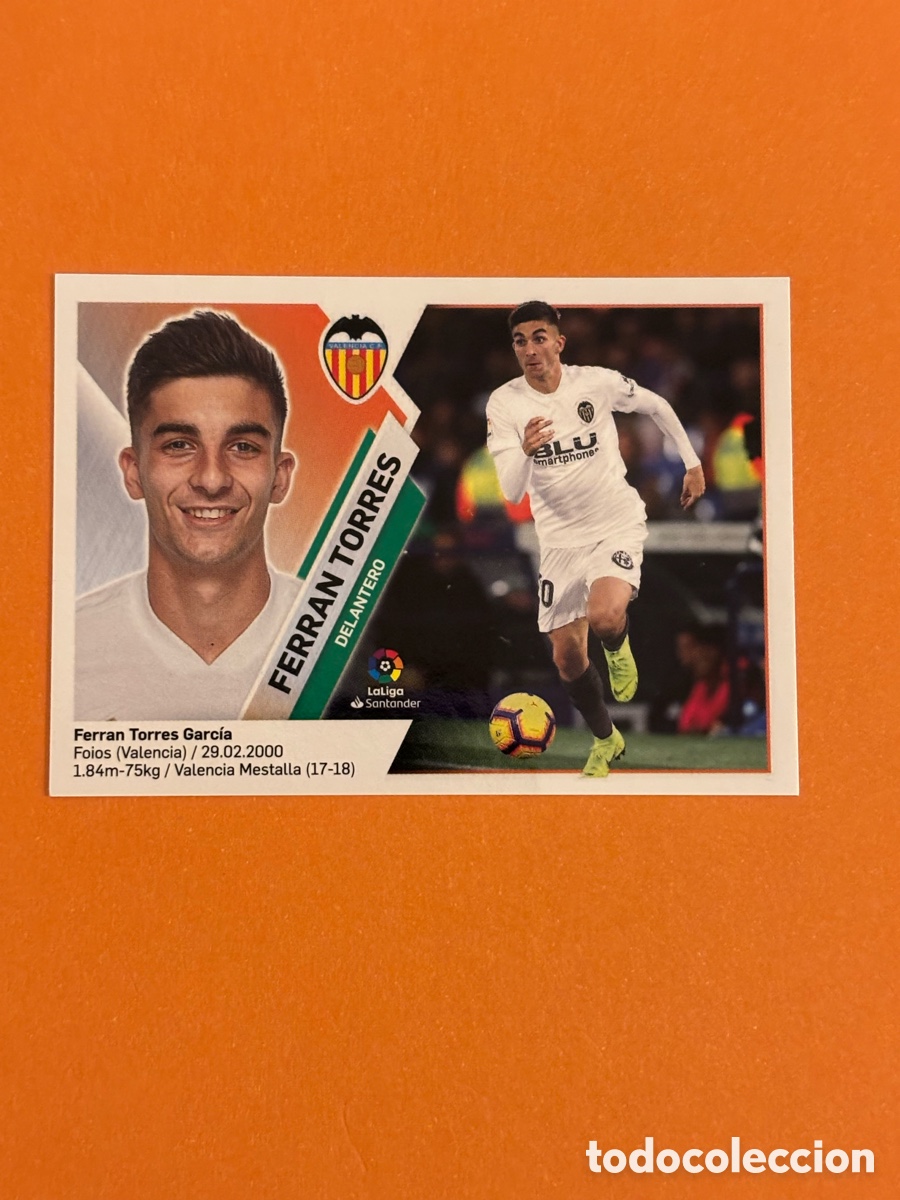 Cromos de f&uacute;tbol: FERRAN TORRES 14B 14 B VALENCIA LIGA 2019 2020 19 20 ESTE PANINI NUNCA PEGADO