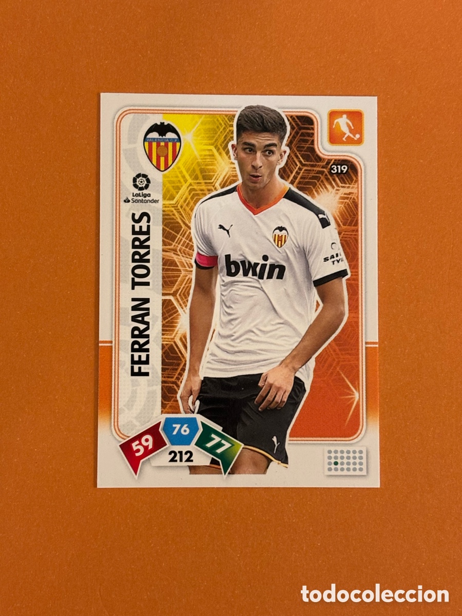 Cromos de f&uacute;tbol: 319 Ferr&aacute;n Torres, Valencia CF, Panini Adrenalyn XL 2019 2020 19 20