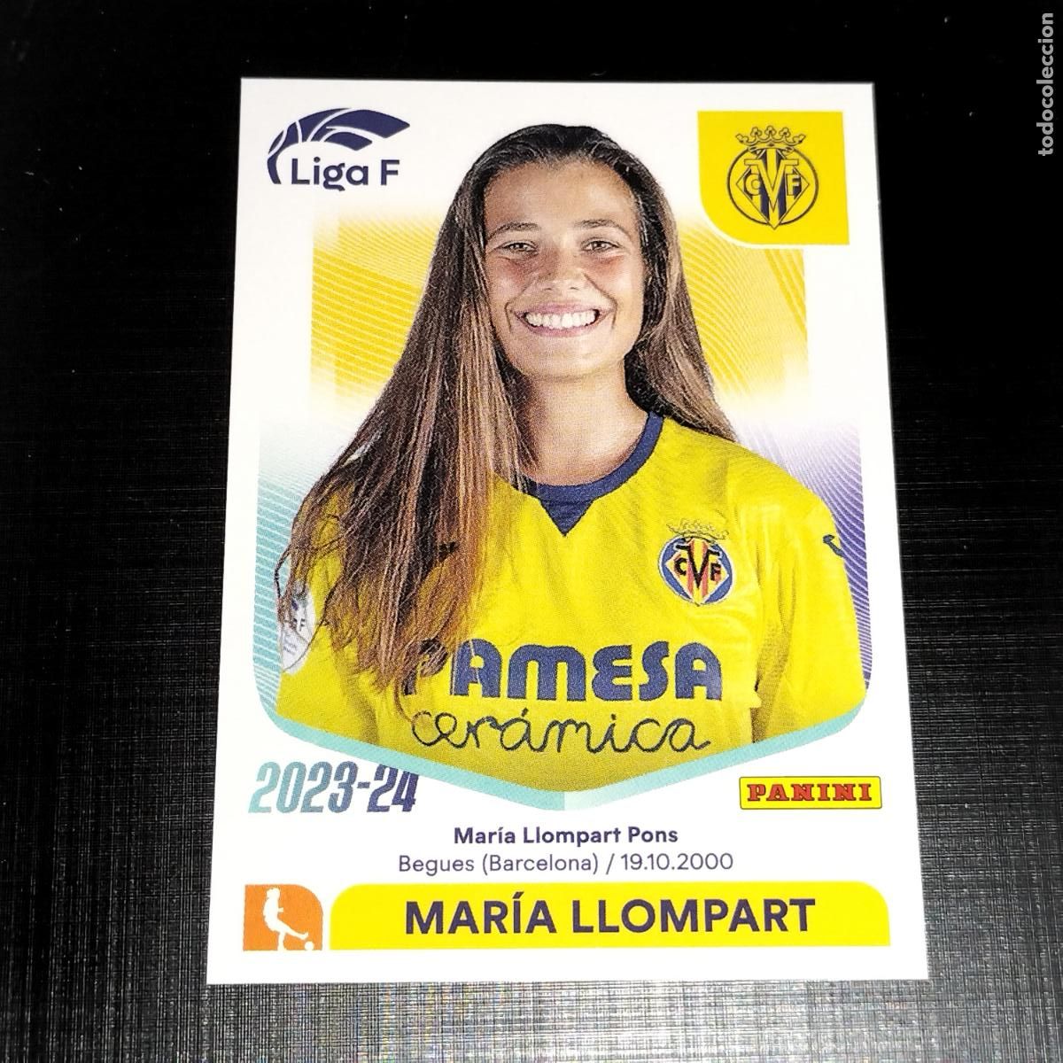 Fu&szlig;ball-Sticker: N&ordm; 316 MARIA LLOMPART VILLARREAL CROMOS LIGA F FEMENINA PANINI 2023 2024 23 24