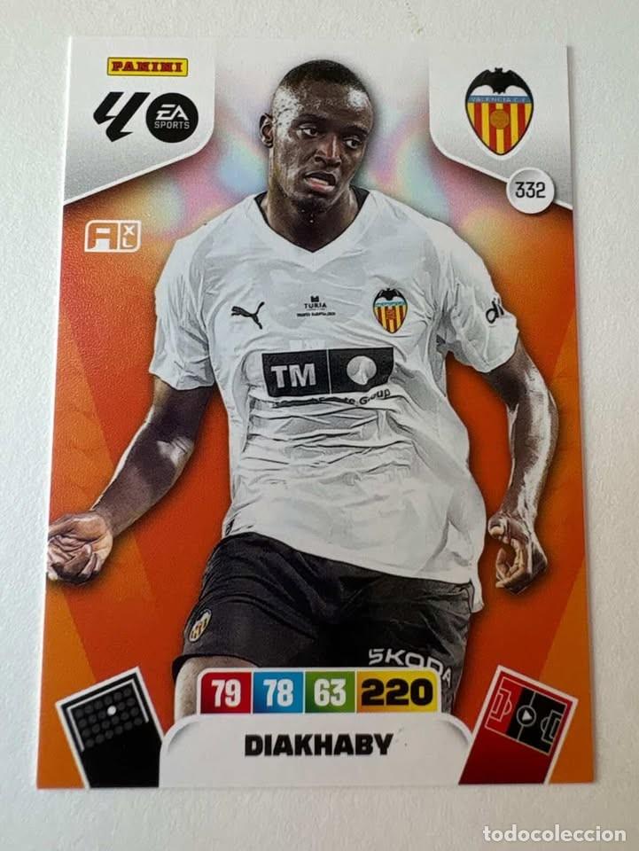 Fu&szlig;ball-Sticker: Carta Diakhaby Valencia 332 Adrenalyn 2025-26