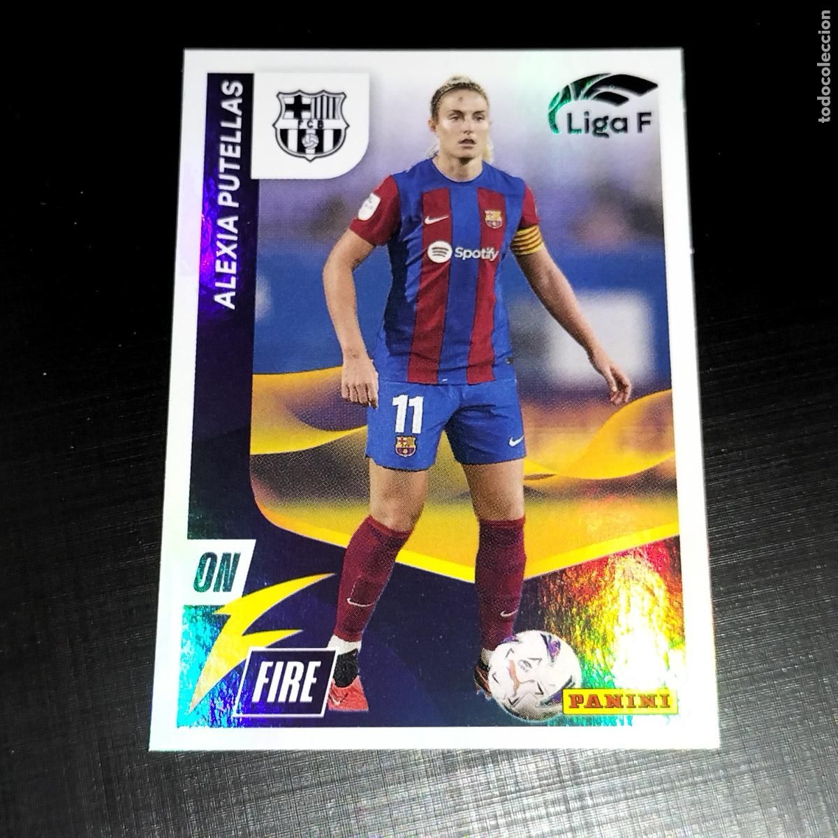 Cromos de f&uacute;tbol: N&ordm; 324 ALEXIA PUTELLAS ON FIRE FC BARCELONA CROMOS LIGA F FEMENINA PANINI 2023 2024 23 24