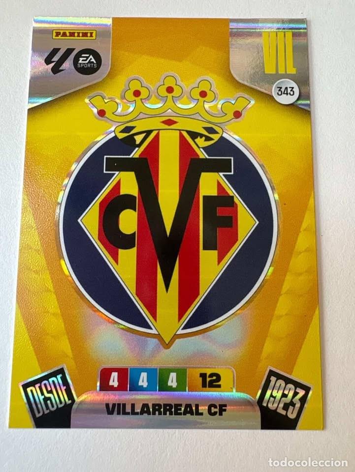Cromos de f&uacute;tbol: Carta Escudo Villareal 343 Adrenalyn 2025-26