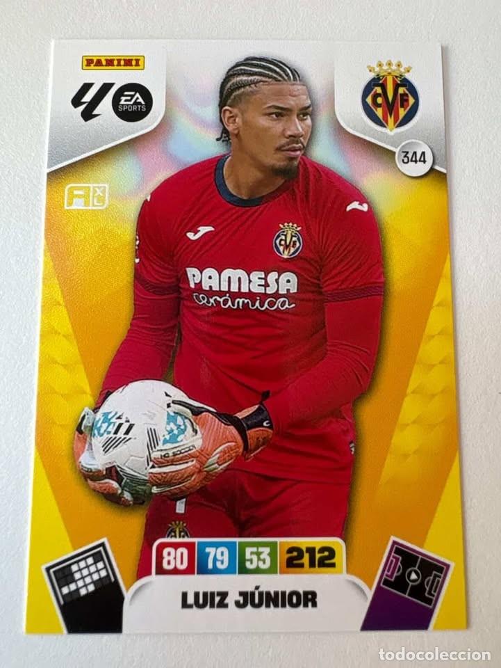 Cromos de f&uacute;tbol: Carta Luiz J&uacute;nior Villareal 344 Adrenalyn 2025-26