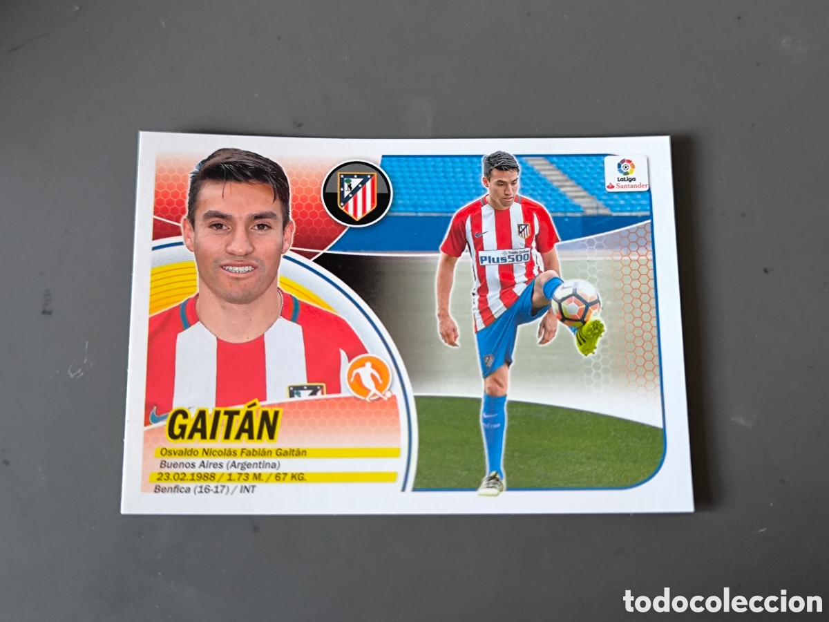 Cromos de Futebol: GAIT&Aacute;N Fichaje 12 Atl&eacute;tico de Madrid Liga Este 16 17