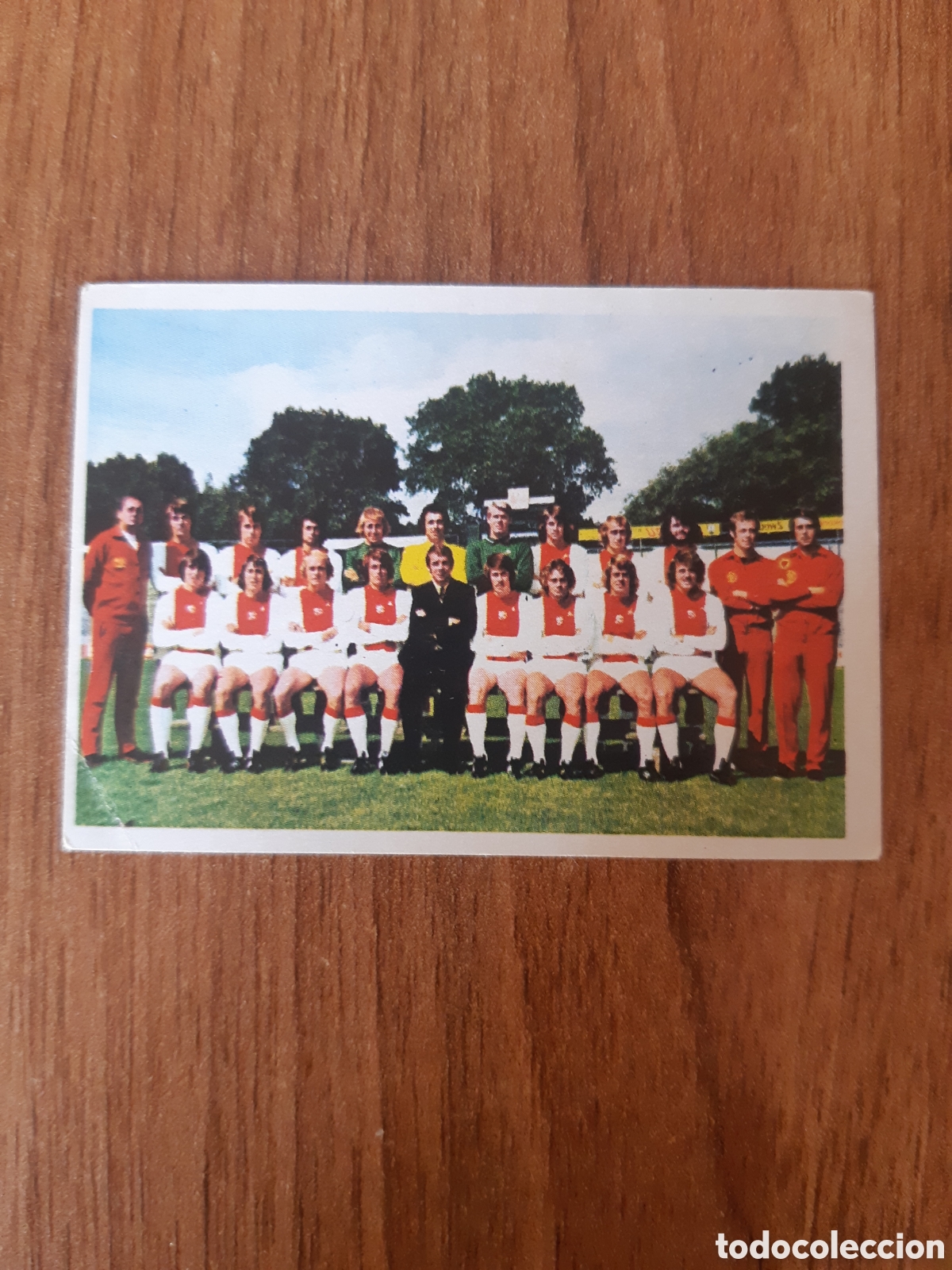 Cromos de Futebol: N&deg;20 Alineaci&oacute;n Ajax (Holanda) liga 75-76 Ed. FHER. Nunca pegado
