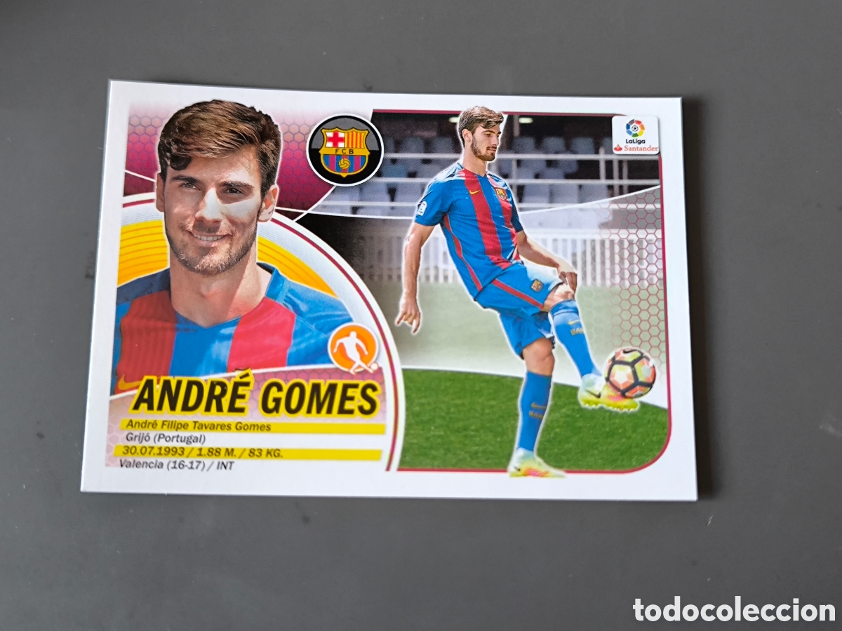 Cromos de f&uacute;tbol: ANDR&Eacute; GOMES Fichaje 24 FC Barcelona Liga Este 16 17