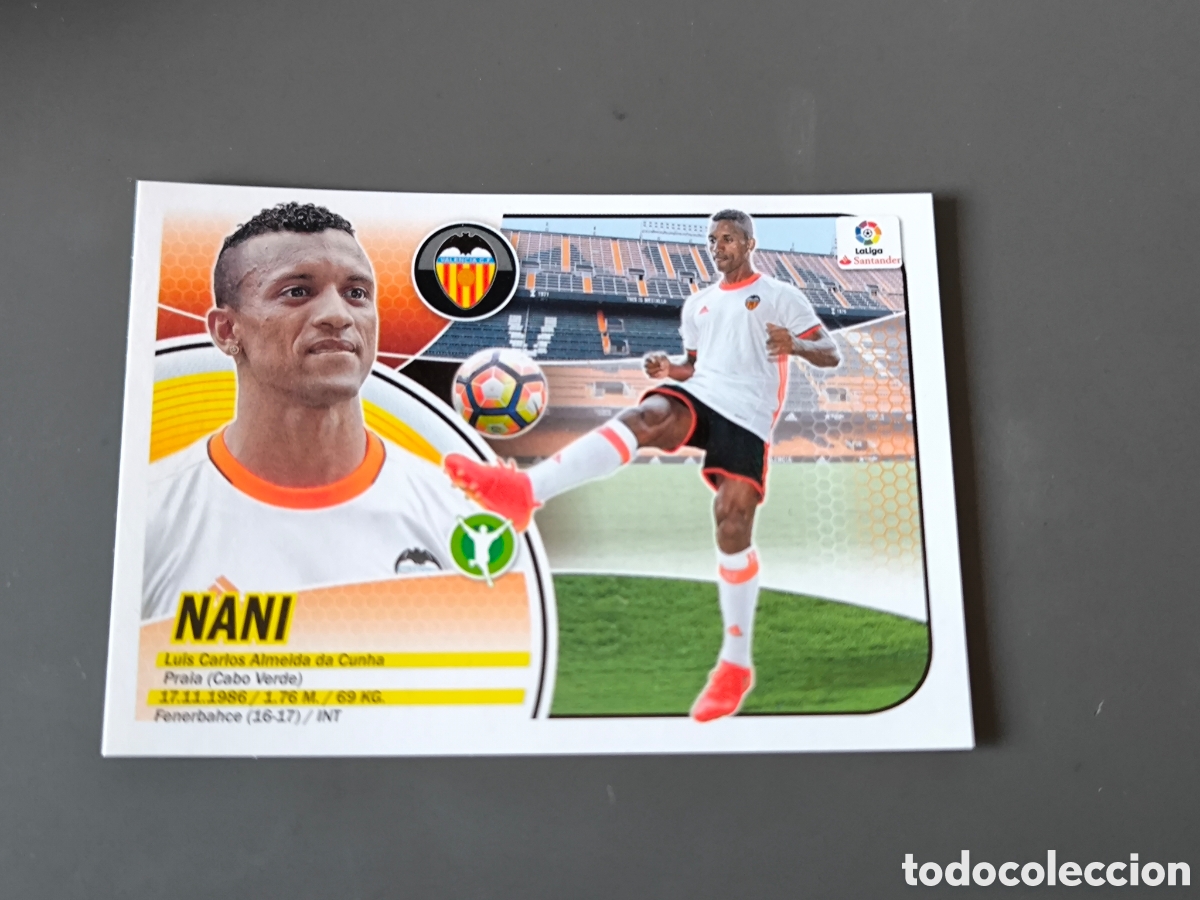 Cromos de f&uacute;tbol: NANI Fichaje 25 Valencia CF Liga Este 16 17