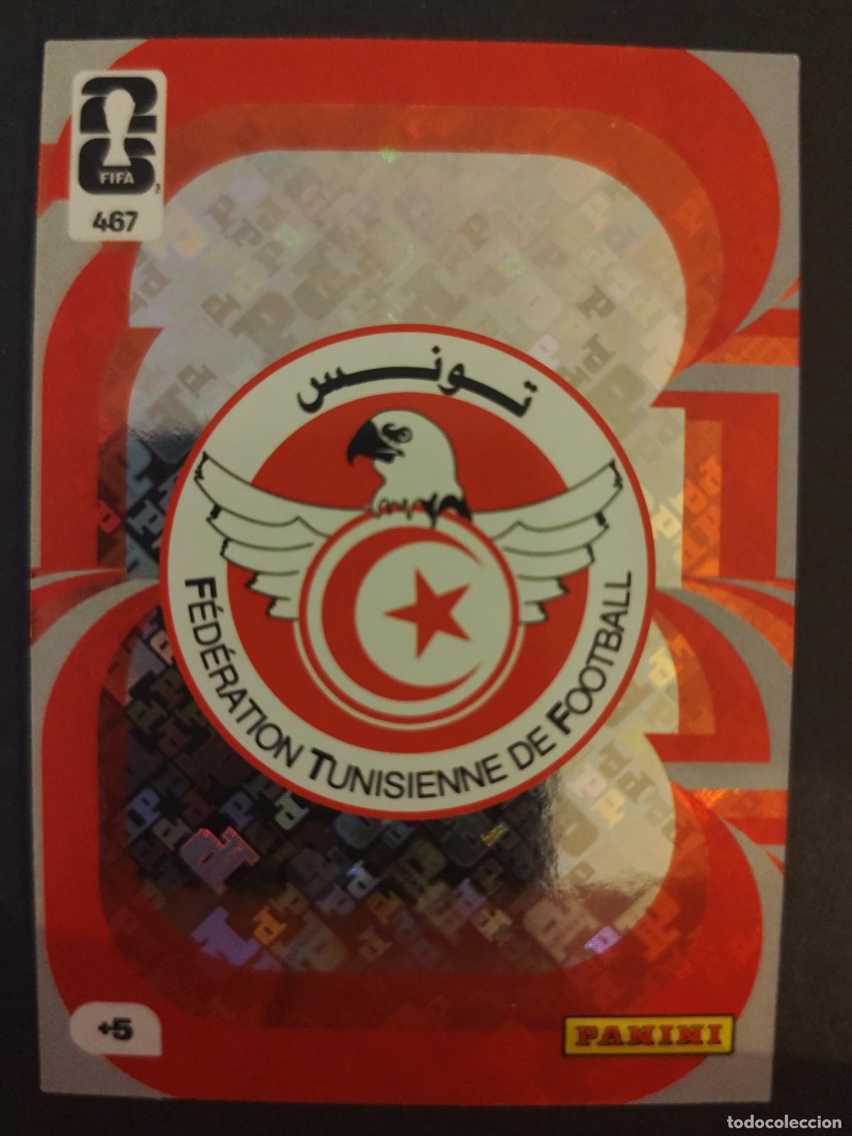 Cromos de f&uacute;tbol: 467 ESCUDO T&Uacute;NEZ ADRENALYN MUNDIAL FIFA WORLD CUP 2026 PANINI