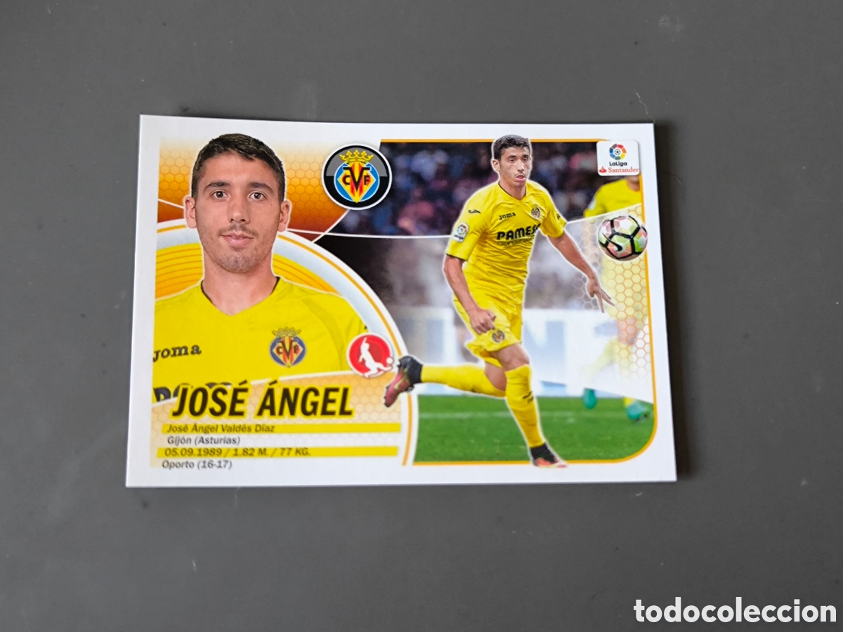 Cromos de f&uacute;tbol: JOS&Eacute; &Aacute;NGEL Fichaje 26 Villarreal CF Liga Este 16 17