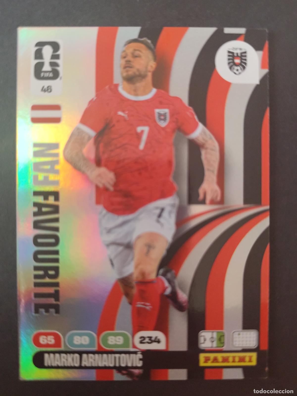 Cartes &agrave; collectionner de Football: 46 MARKO ARNAUTOVIĆ FAN FAVOURITE AUSTRIA ADRENALYN MUNDIAL FIFA WORLD CUP 2026 PANINI