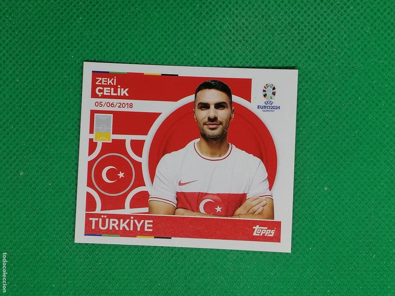 Cartes &agrave; collectionner de Football: TUR 5 TUR5 ZEKI CELIK TURQUIA ⚽ TOPPS EURO 2024 24 GERMANY STICKERS ⚽
