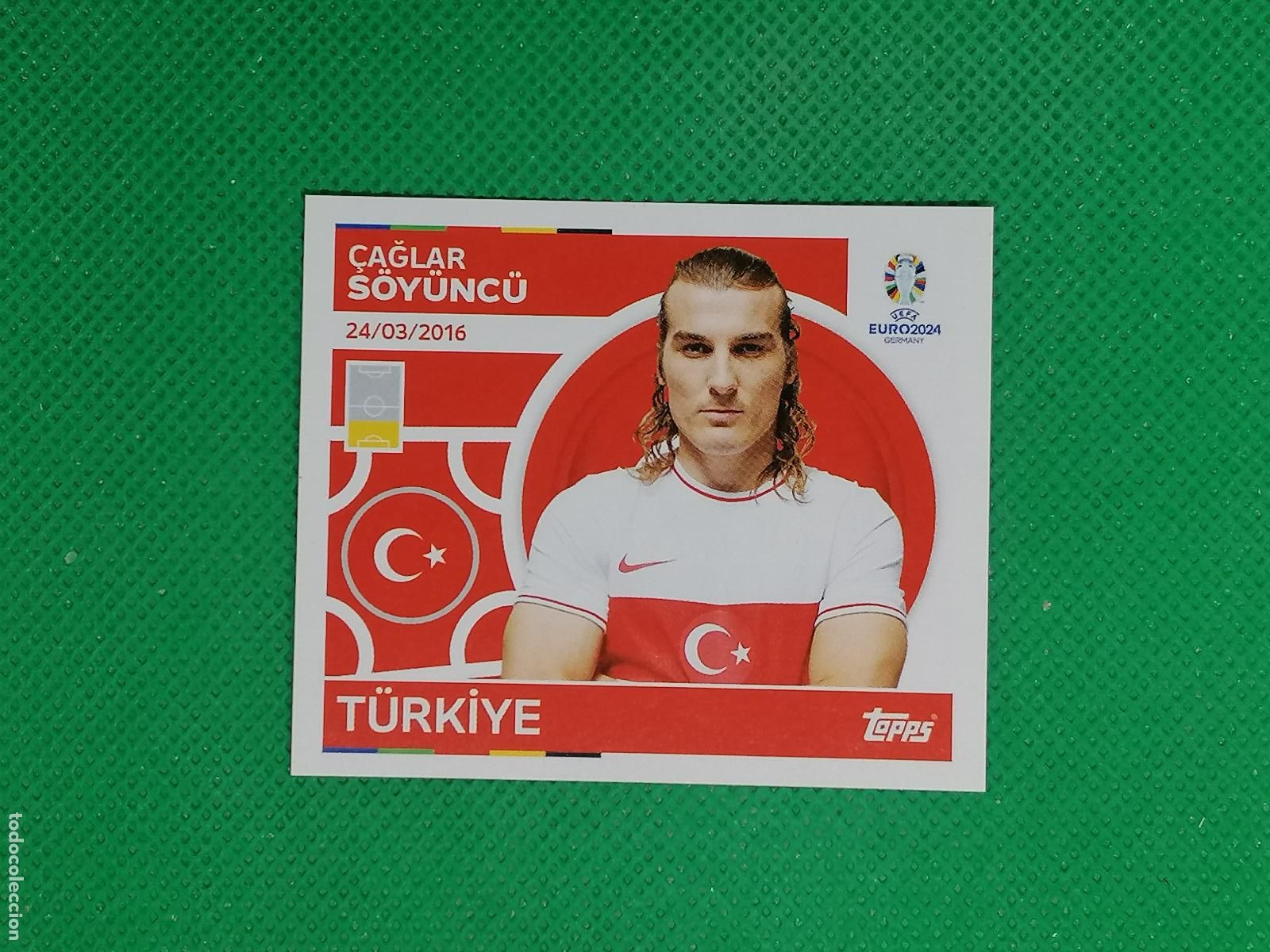 Cartes &agrave; collectionner de Football: TUR 6 TUR6 CAGLAR SOYUNCU TURQUIA ⚽ TOPPS EURO 2024 24 GERMANY STICKERS ⚽