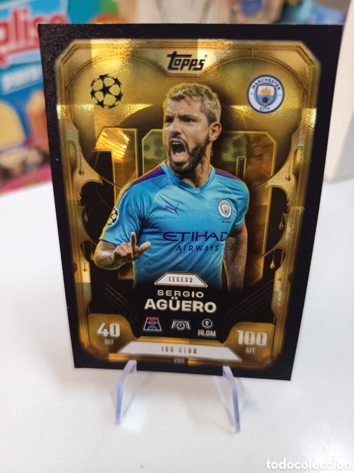 Cartes &agrave; collectionner de Football: 100 CLUB AGUERO 295 MATCH ATTAX EXTRA 2025 2026