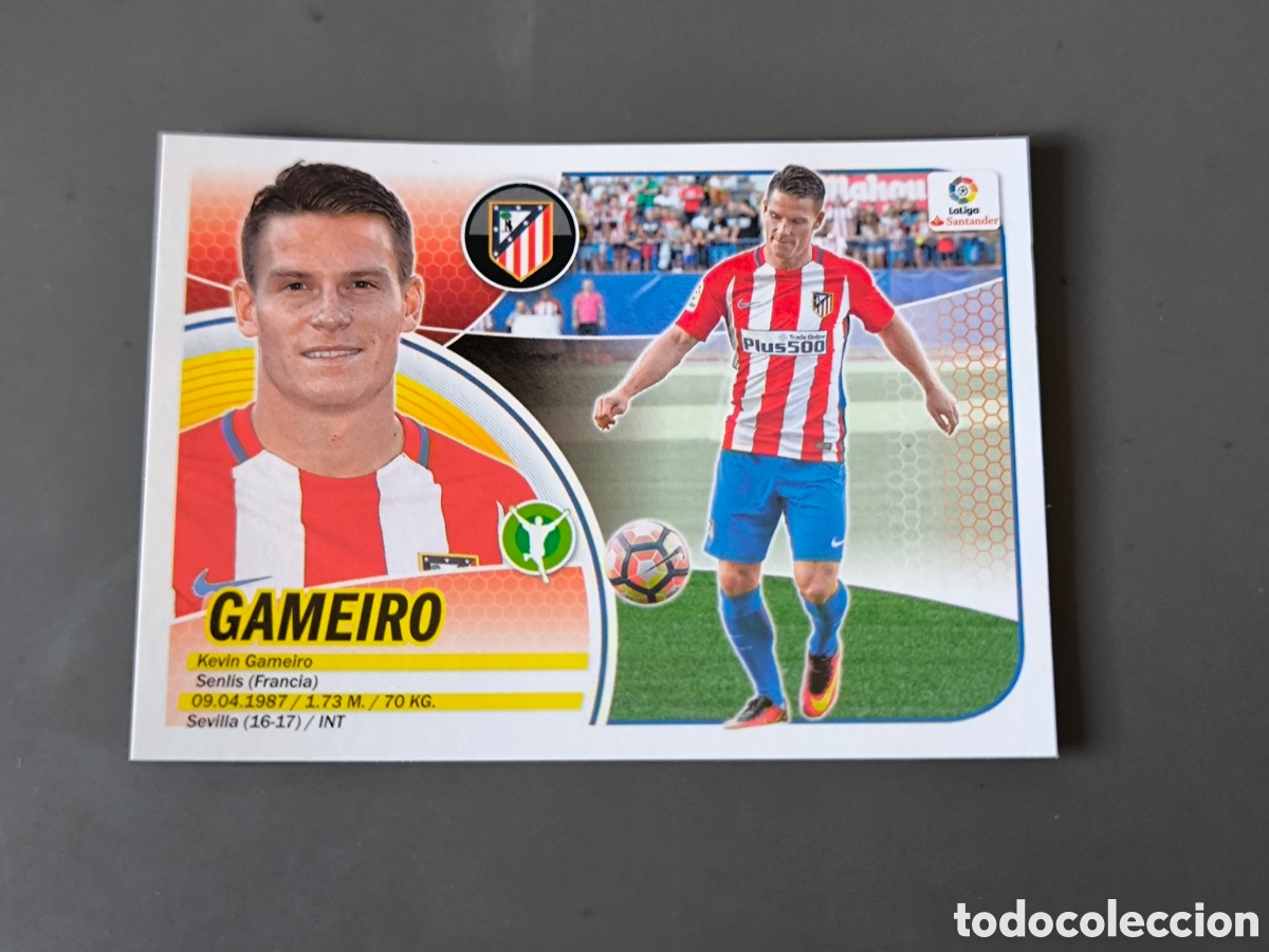 Football Stickers: GAMEIRO Fichaje 36 Atl&eacute;tico de Madrid Liga Este 16 17