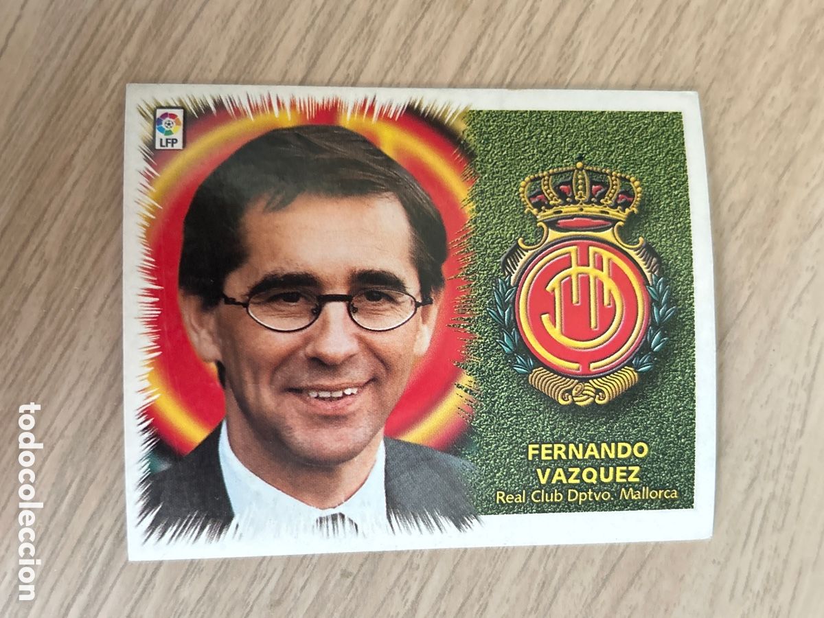 Football Stickers: FERNANDO VAZQUEZ ENTRENADOR MALLORCA COLOCA LIGA ESTE 1999 2000 99 00 NUNCA PEGADO SIN PEGAR