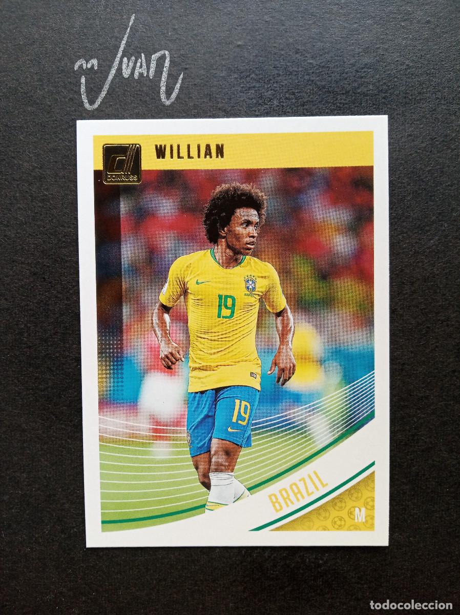 Football Stickers: N&ordm; 107 WILLIAN CHELSEA BRASIL MUNDIAL 2026 ⚽ PANINI &reg; DONRUSS 2018 2019 18 19 NUEVO