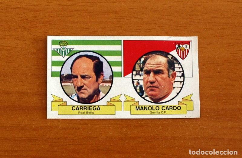 Football Stickers: Entrenadores -Betis Carriega-Sevilla Manolo Cardo -Ediciones Este Liga 1985-1986-85-86
