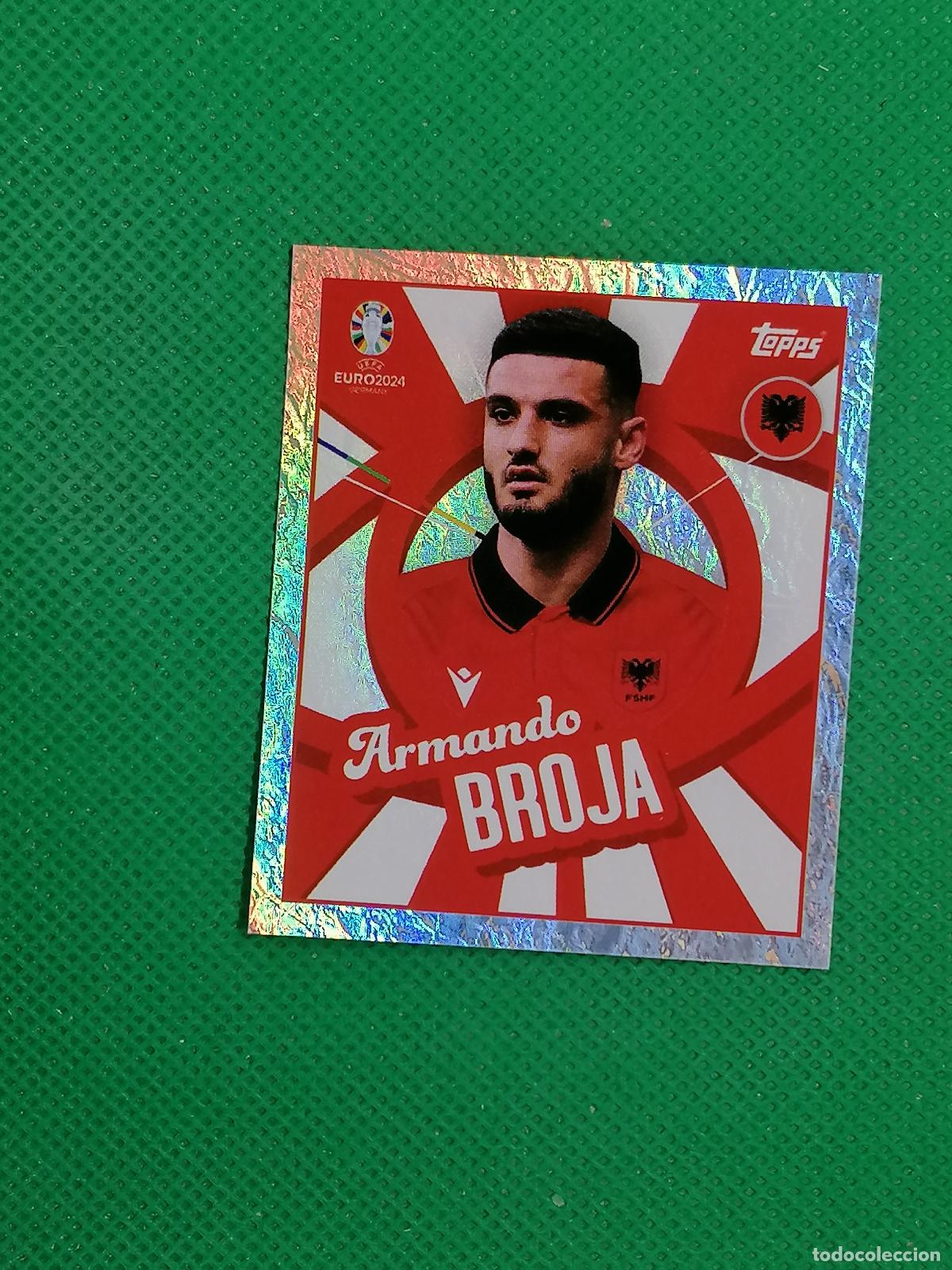 Cartes &agrave; collectionner de Football: ALB PTW ALBPTW ARMANDO BROJA ALBANIA PARALELA ⚽ TOPPS EURO 2024 24 GERMANY STICKERS ⚽
