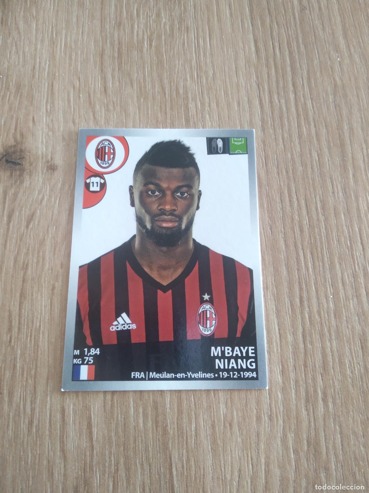 Figurine di Calcio: 333 M'BAYE NIANG AC MILAN CROMO FUTBOL PANINI LIGA ITALIA 16-17 CALCIATORI 2016-2017