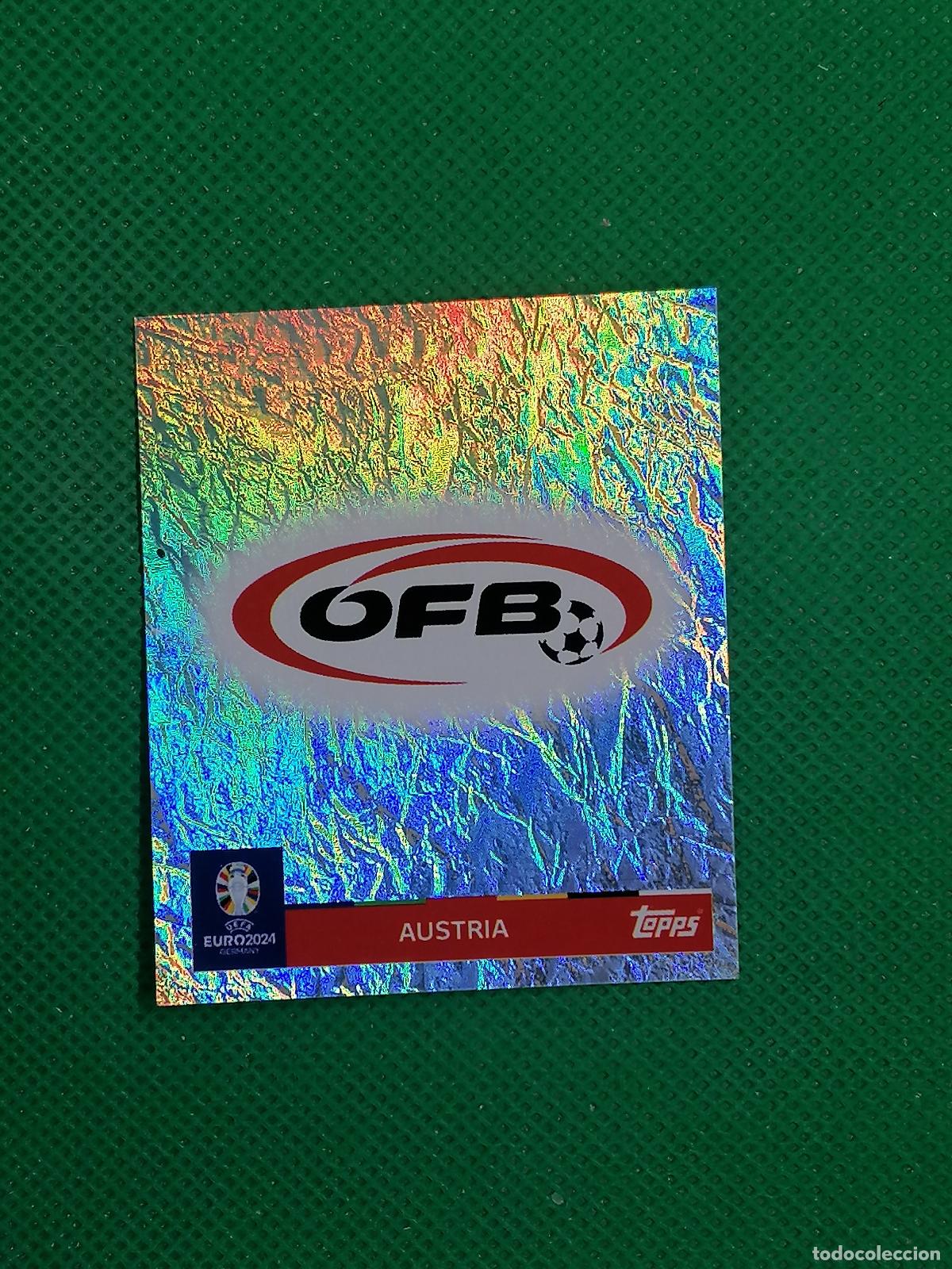 Cartes &agrave; collectionner de Football: AUT 1 AUT1 ESCUDO AUSTRIA PARALELA ⚽ TOPPS EURO 2024 24 GERMANY STICKERS ⚽