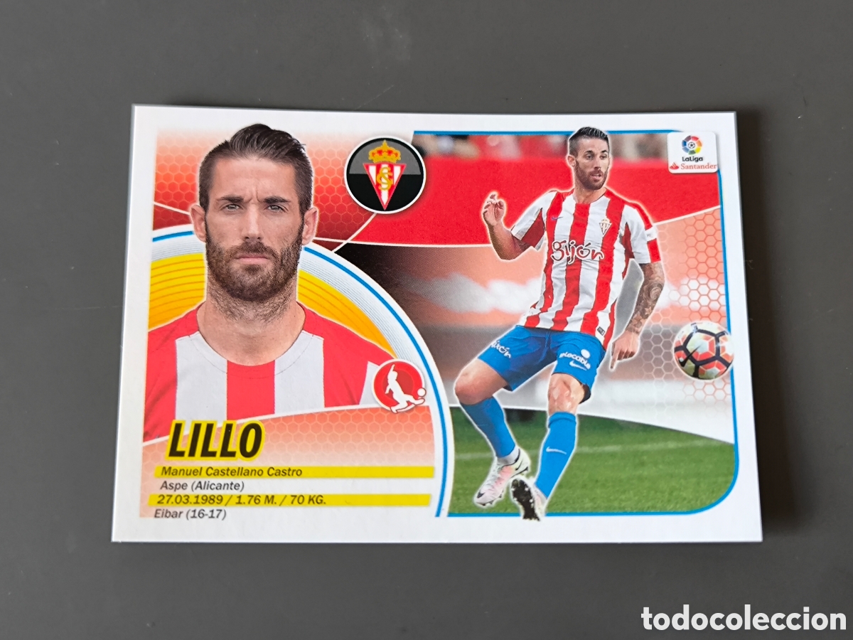 Cartes &agrave; collectionner de Football: LILLO 7 A Real Sporting Liga Este 16 17