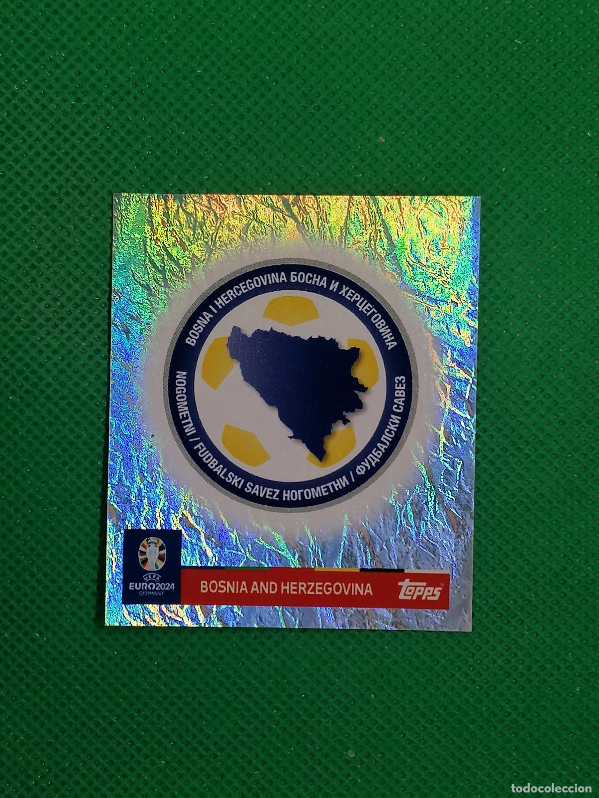 Fu&szlig;ball-Sticker: BIH 1 BIH1 ESCUDO BOSNIA PARALELA ⚽ TOPPS EURO 2024 24 GERMANY STICKERS ⚽