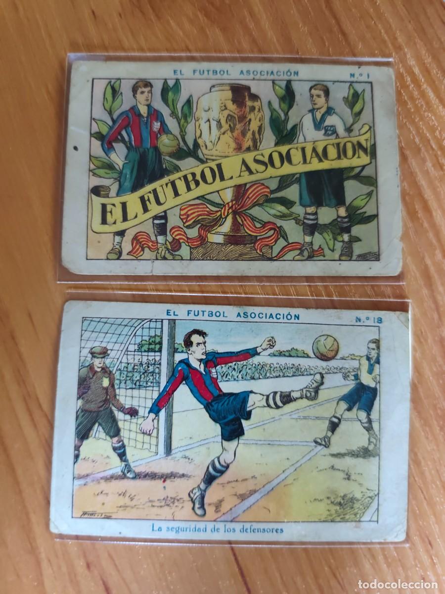 Cromos de f&uacute;tbol: CROMOS EL FUTBOL ASOCIACI&Oacute;N No. 1 y 18 . Obsequio de Chocolates Amatller