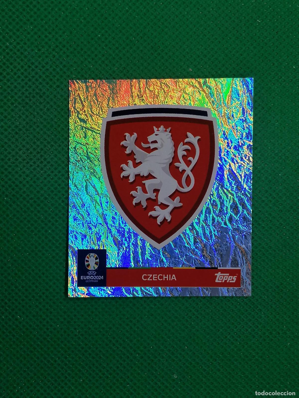 Cromos de f&uacute;tbol: CZE 1 CZE1 ESCUDO REPUBLICA CHECA PARALELA ⚽ TOPPS EURO 2024 24 GERMANY STICKERS ⚽